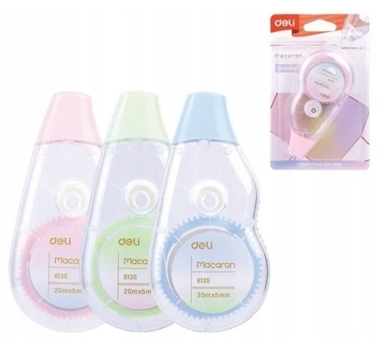Korektor taśma  Deli Macaron 5mmx20m