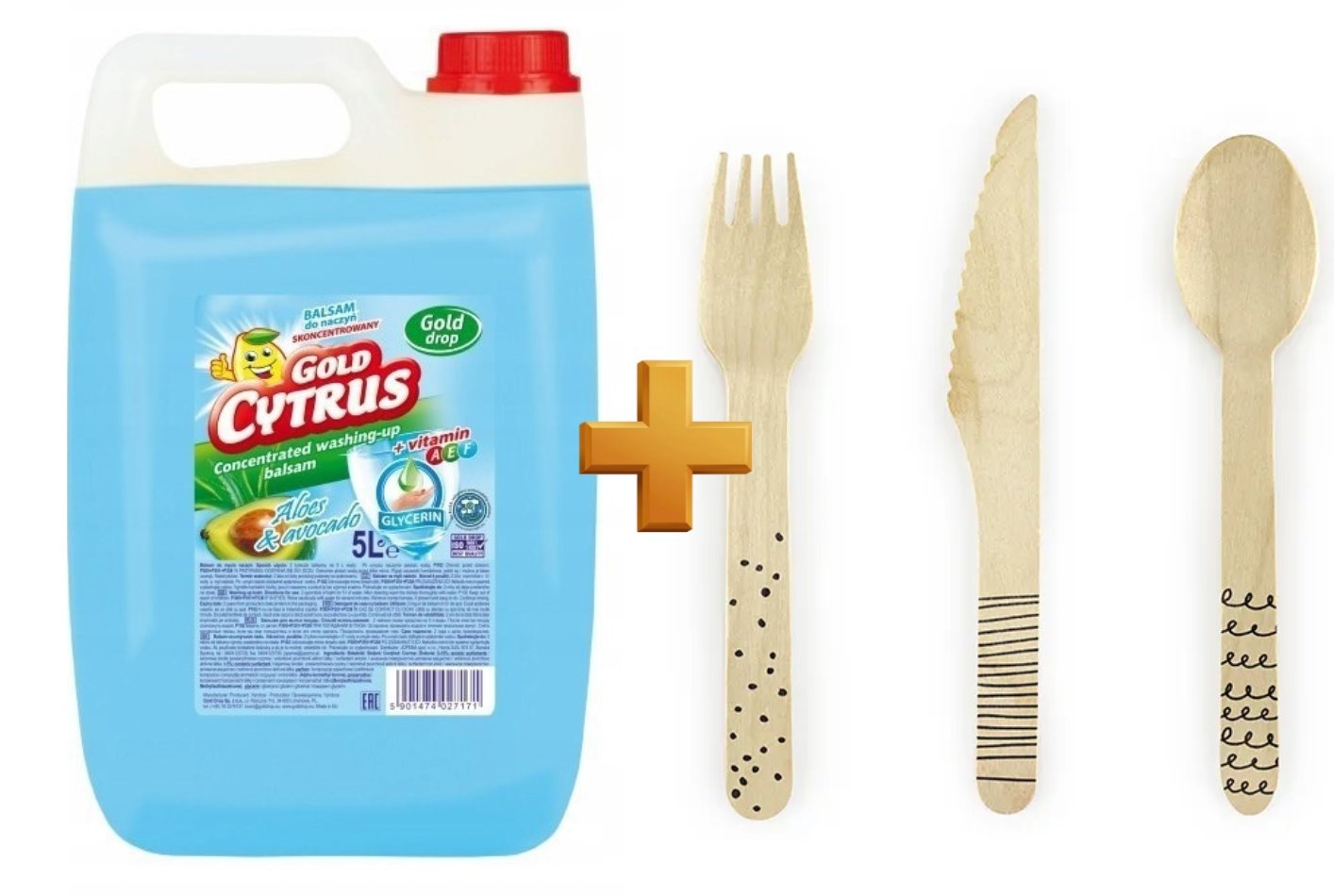 Płyn do naczyń  Gold Cytrus  5l  Balsam  niebieski