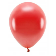 Balon 30cm  op.10 szt. Eco; metalizowane, czerwone