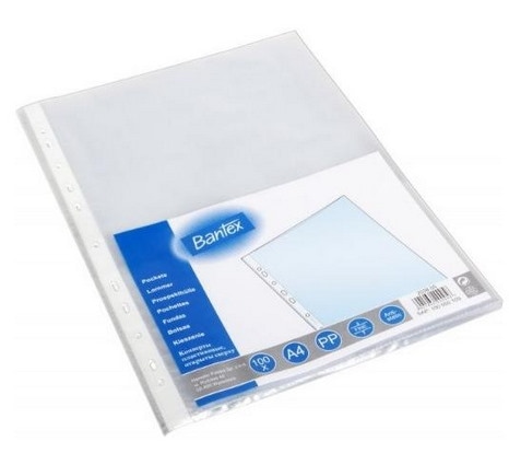 Obwoluta A4  groszkowa  op.100 szt. Bantex PP 50mic