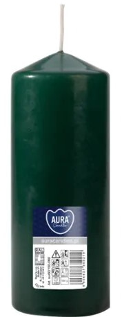 Świeca walec  60/150 butelkowa zieleń 060