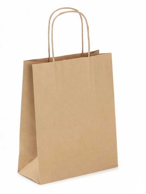 Torba papier.brązowa 32x12x40cm; u.skręcany (200) 90g  C7
