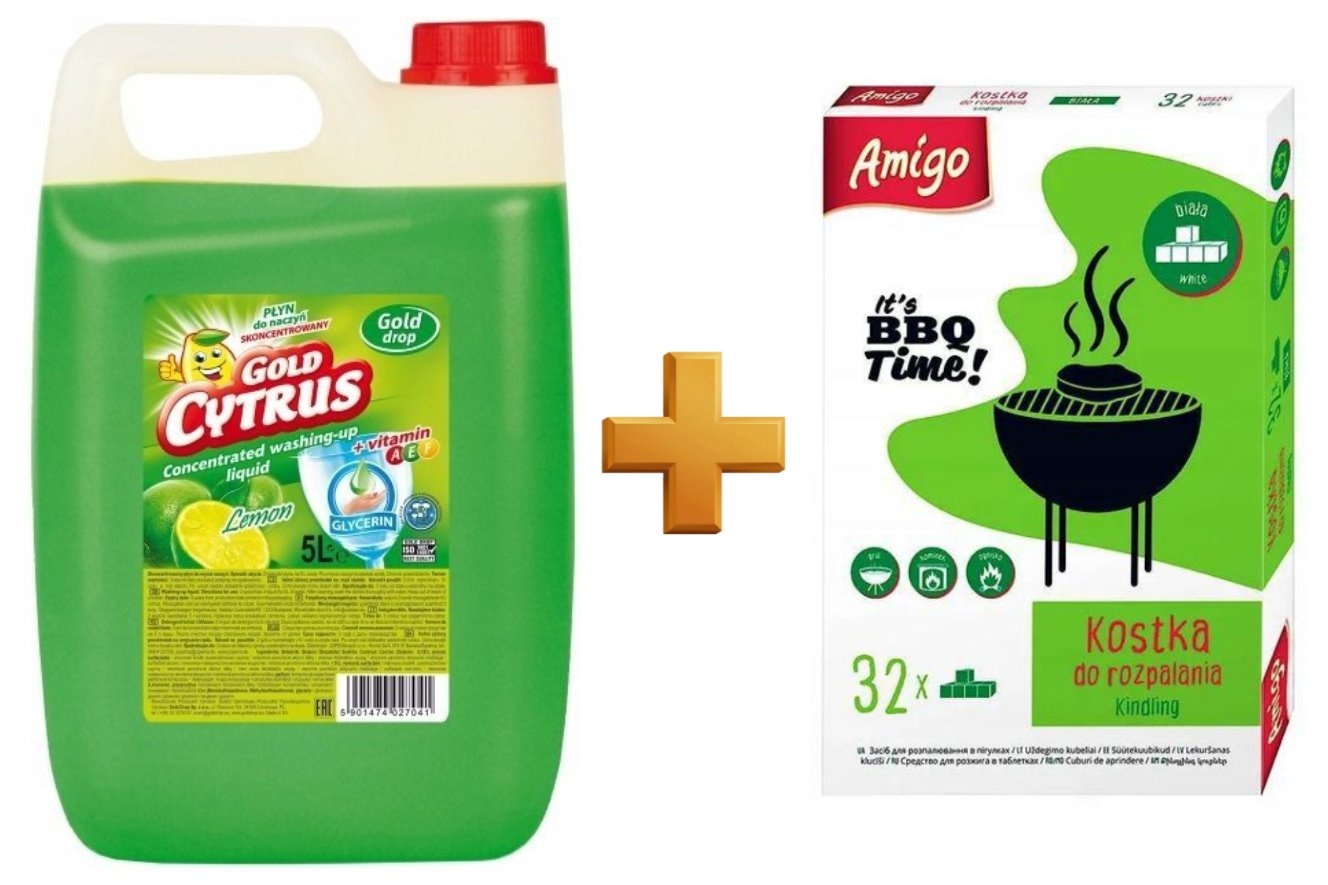 Płyn do naczyń      5L Gold Cytrus Lemon/Cytryna z gliceryną + rozpałka