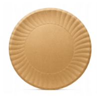 Talerz papier. 23cm  op.50 szt. (20)    Kraft/brązowy