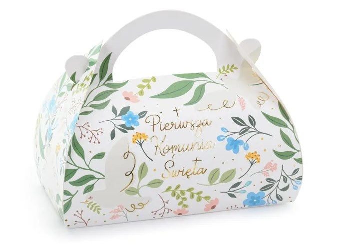 Pudełko na ciasto  Komunia święta 16x15x8cm  op.10 szt. - promocja maj