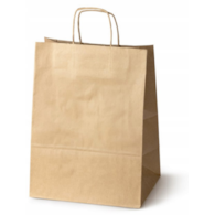 Torba papier.brązowa 32x17x39cm; u.skręcany (200) 90g  C10