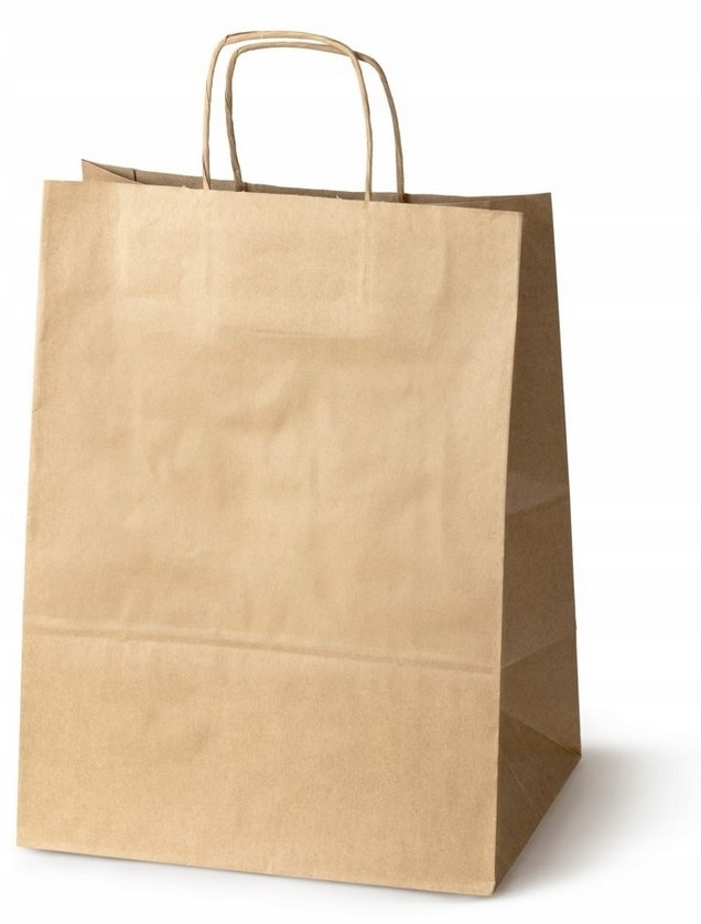 Torba papier.brązowa 32x17x39cm; u.skręcany (200) 90g  C10
