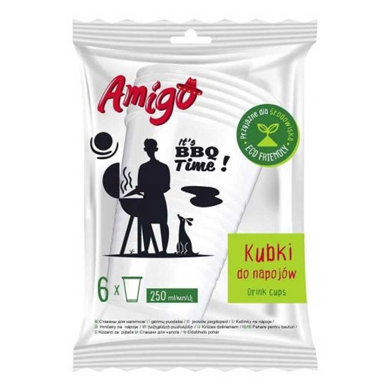 Kubek papier. biały 250ml  op.50 szt. powl. Eco Friendly Amigo **