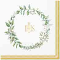 Serwetki - Komunia święta  33x33cm  op.20 szt.  First communion herbal   SDL136600