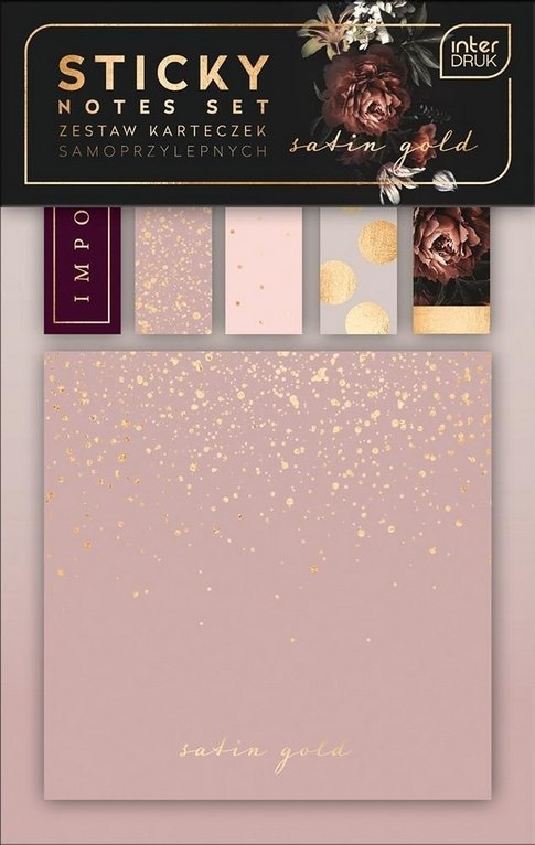 Notes samoprz. Satin Gold - zestaw