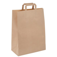 Torba papier.brązowa 32x16x41cm; u.płaski; (125)   90g A5