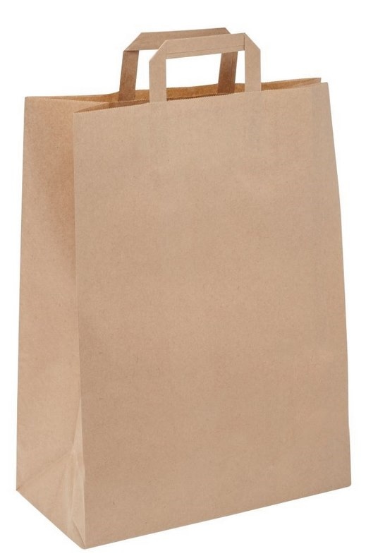 Torba papier.brązowa 32x16x41cm; u.płaski; (125)   90g A5