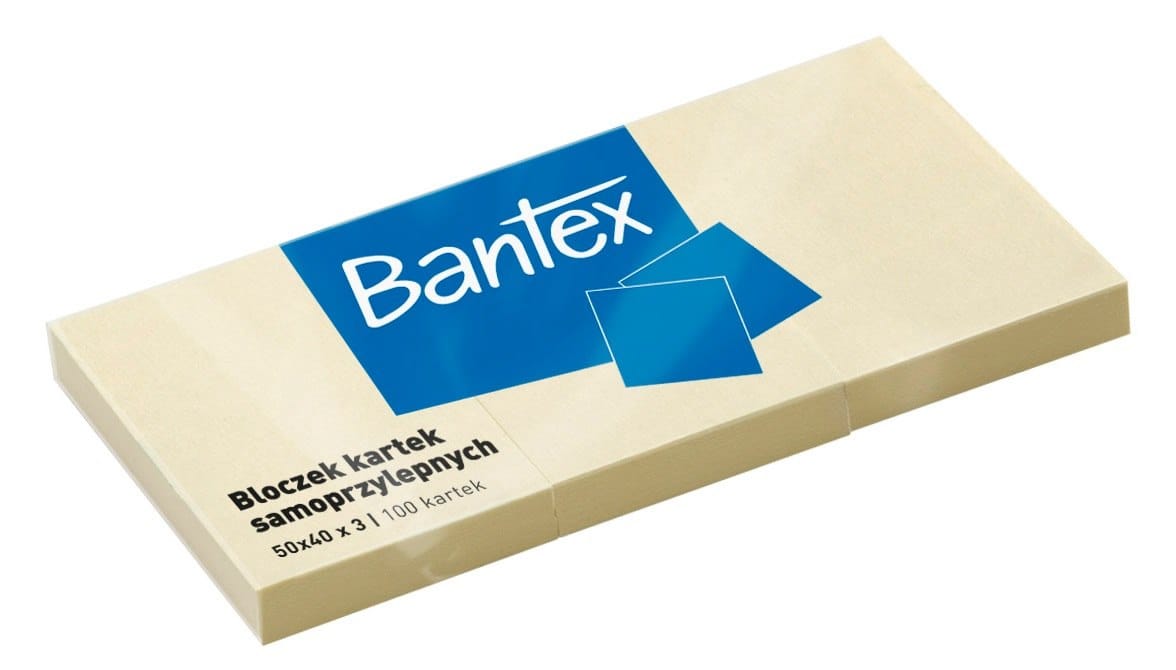 Notes samoprz. 50x40  żółty  op.3 szt.**