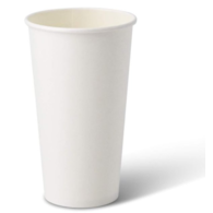 Kubek papier. biały 500ml  op.50 szt. (20) -  z dyspersją,    Plastic free  0%