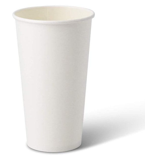 Kubek papier. biały 500ml  op.50 szt. (20) -  z dyspersją,    Plastic free  0%