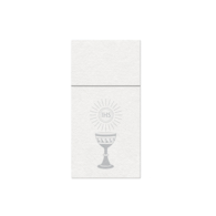 Kieszonki na sztućce Airlaid -  Komunia święta, My First Communion Silver  op.25 szt. (16)