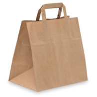Torba papier.brązowa 26x17x33cm; u.płaski kart.250 szt. 70g ++