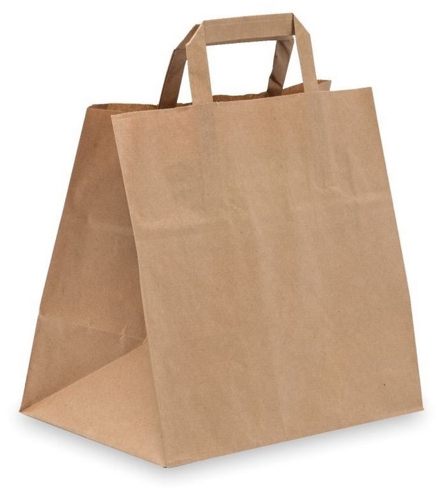 Torba papier.brązowa 26x17x33cm; u.płaski kart.250 szt. 70g ++