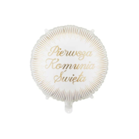 Balon foliowy  Pierwsza Komunia Święta pastylka; 35x35cm