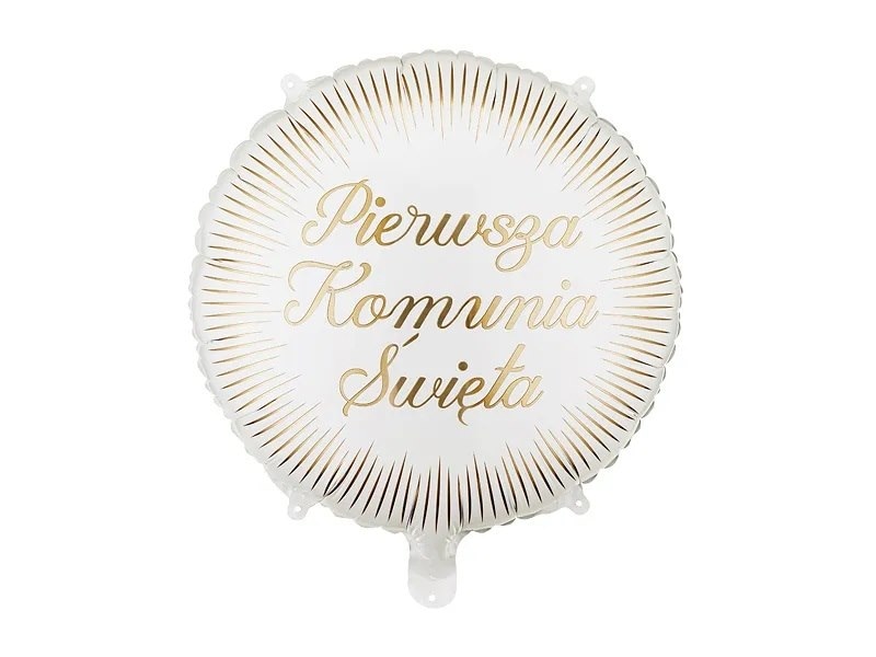 Balon foliowy  Pierwsza Komunia Święta pastylka; 35x35cm
