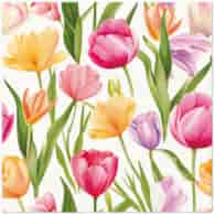 Serwetki 40x40cm flizelinowe skł.  wzór: Tulipany -  Tulip Dream Pattern    op.50 szt. (8)