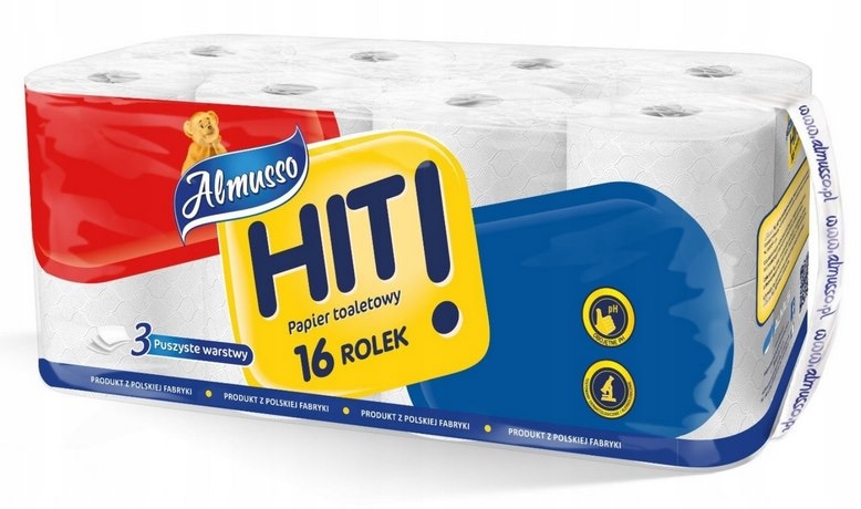Papier toalet. biały Almusso HIT op.16 szt.(4) 3-warst.