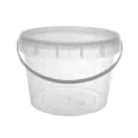 Wiadro 1l, bezbarwne z przykrywką  (19szt/op.)