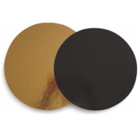 Podkład okr. gładki-gruby  FI 30  op.50 szt.  2000g - złoto-czarny **