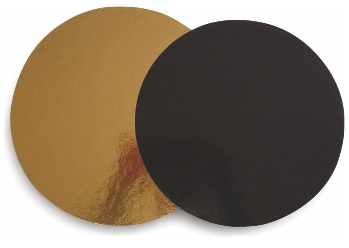 Podkład okr. gładki-gruby  FI 30  op.50 szt.  2000g - złoto-czarny **