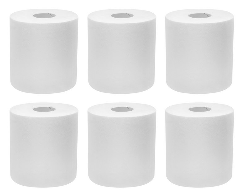 Ręcznik Maxi 19 Biały; celuloza 2-w. 100m  op.6 szt.   II