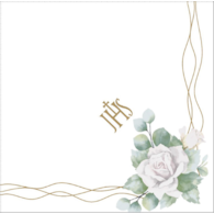 Serwetki 40x40cm flizelinowe skł.  Komunia święta  op.60 szt. (6) Communion Ros