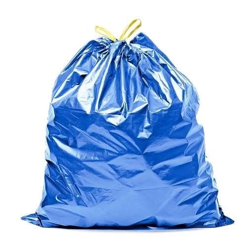 Worki na śmieci LD  120l  op.25 szt. (4) niebieskie, mocne z taśmą