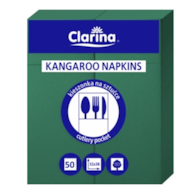 Kieszonki na sztućce - zielone ciemne, PTP-C  op.50 szt. (25); kangurek    52186