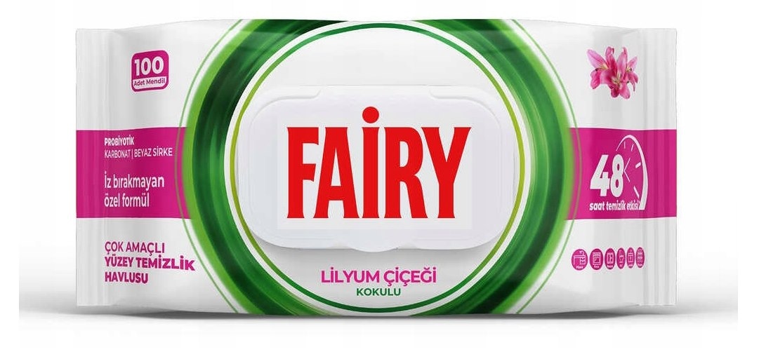 Chusteczki czyszczące  Fairy  op.100 szt.- Lilia