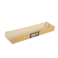 Tacki papier. na przekąski  3x7,5x28,5cm  op.50 szt.  brązowe (15)