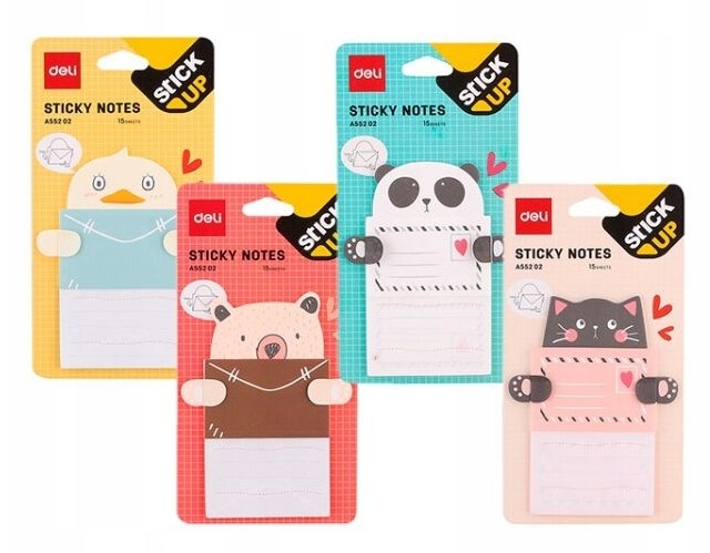 Notes samoprz. 76x101  Deli 15k. mix zwierzątka