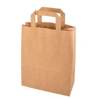 Torba papier.brązowa 26x14x30cm; u.płaski 78g;  op.250 szt.