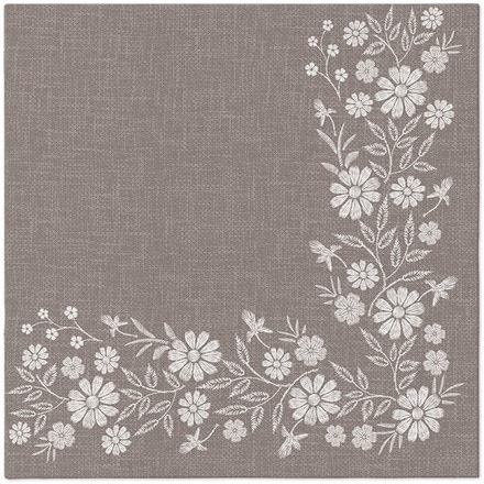 Serwetki 40x40cm flizelinowe skł.  wzór: brązowe  Classic Folk   op.50 szt. (8)