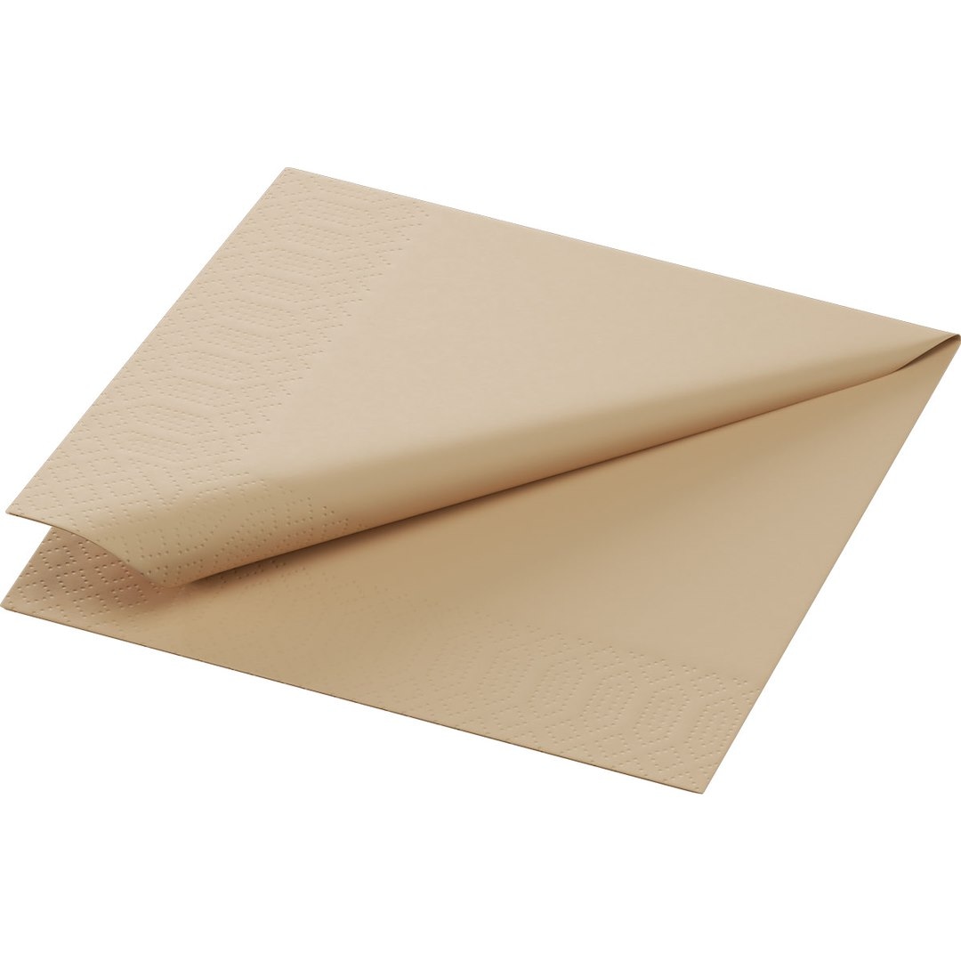 Serwetki 24x24cm  skł. 2-warst.  brązowe Natural Brown  op.300 szt. (8) 1/4  210409   barmańskie