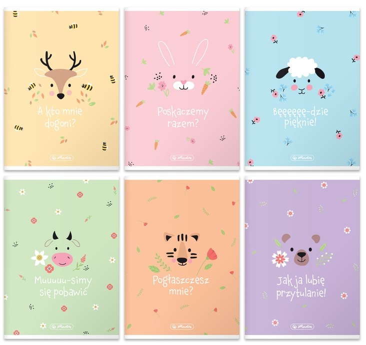 Zeszyt 32k.; linia 2-kol.Herlitz Pastel Cute  300022397