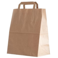 Torba papier.brązowa 32x16x42cm; u.płaski  kart.250 szt.   70g++