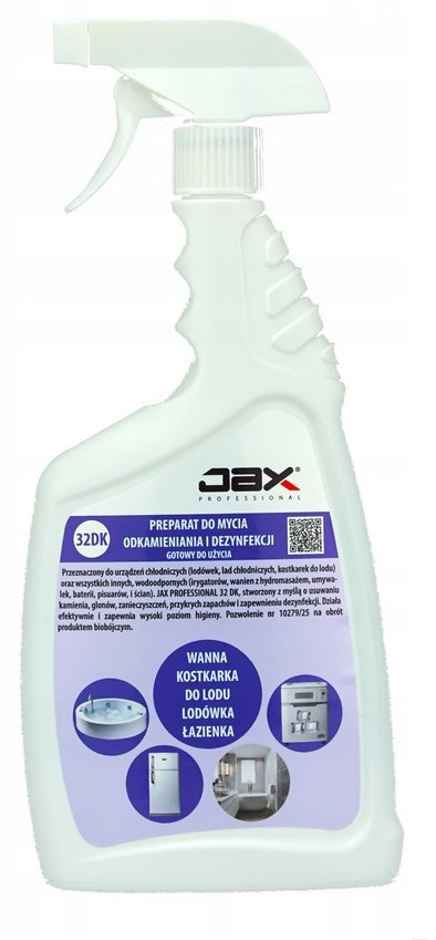 Preparat do mycia dezynfekcji i odkamieniania lodówek i łazienek  Jax Professional 32DK