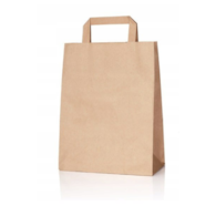 Torba papier.brązowa 18x8,5x23cm; u.płaski kart.250 szt.  70g ++