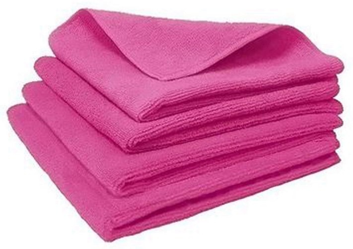 Ścierka z mikrofibry  32x32 uniwersalna HS650  różowa
