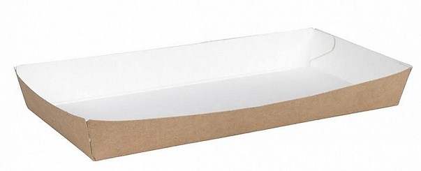 Tacki papier. 14x24x3,6cm  op.100 szt.  b/br/bez nadruku    P404  BS ++