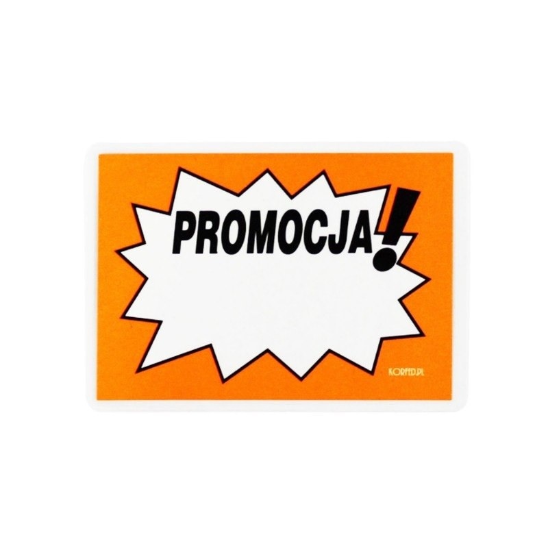 Cenówki laminowane D-A7   op.20 szt. pomarańczowy 11x8cm  Promocja 