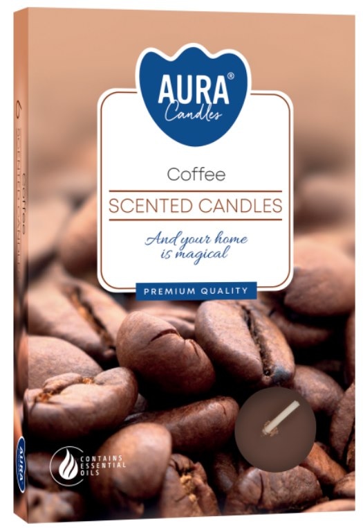 Świeczki-podgrzewacze zapachowe  op.6 szt. p15-89 kawa; Aura