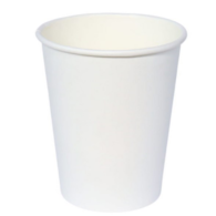 Kubek papierowy 250ml  50szt.  śr.80mm  - biały      Plastic free