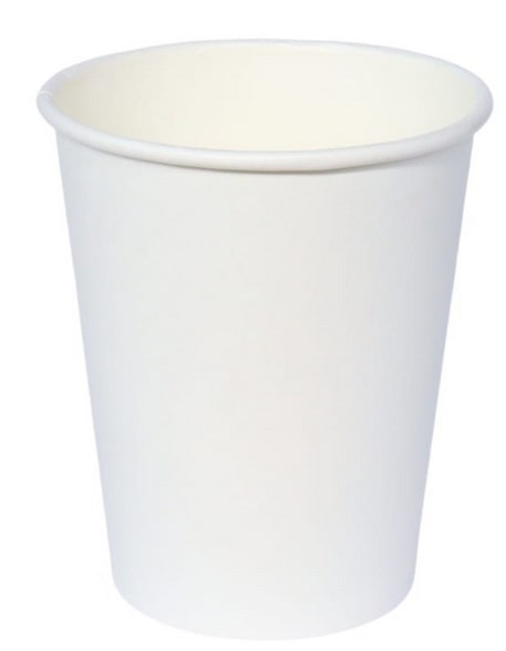 Kubek papierowy 250ml  50szt.  śr.80mm  - biały      Plastic free