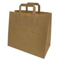 Torba papier.brązowa 32x17x29cm; u.płaski; kart.200 szt. P7069